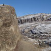 South Buttress - end of January climbing conditions. (View from the top of "Honeycomb Wall" crag.)