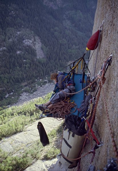 Kris French on the first ascent of Arkansas Route by Mountainproject contributor Eggman.<br>
