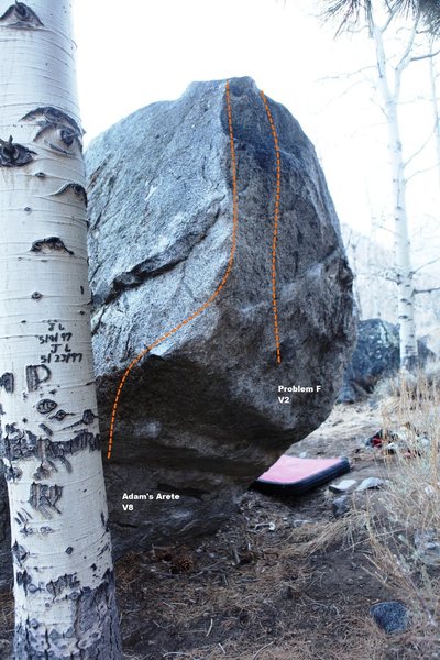 Aspen Boulder North East Arete Topo