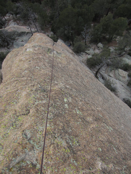 Looking down the route