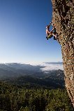 Jim Thornburg climbing through the lower section. Photo: Jerry Dodrill