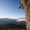 Jim Thornburg climbing through the lower section. Photo: Jerry Dodrill