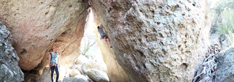 Panorama shot of Lean to Boulder