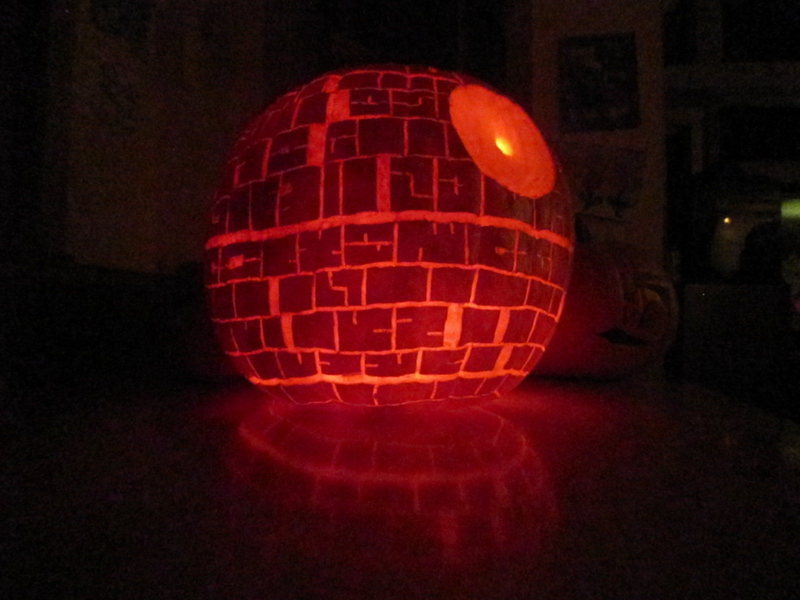 Death Star Pumpkin - My kids like Star Wars, what can I say...?