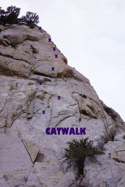 Start and approx. location of bolts (not all bolts shown) of 'Catwalk' 10a.