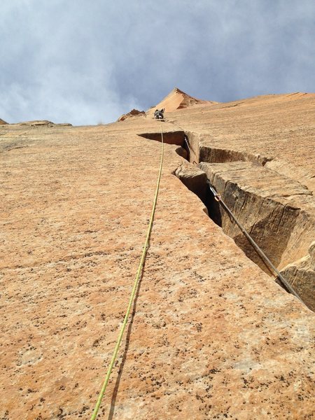 Pitch 13, the headwall hand crack.