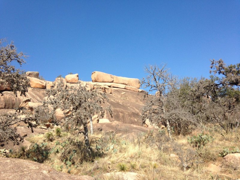 The top of Flag Pole as seen from Sandy Creek.