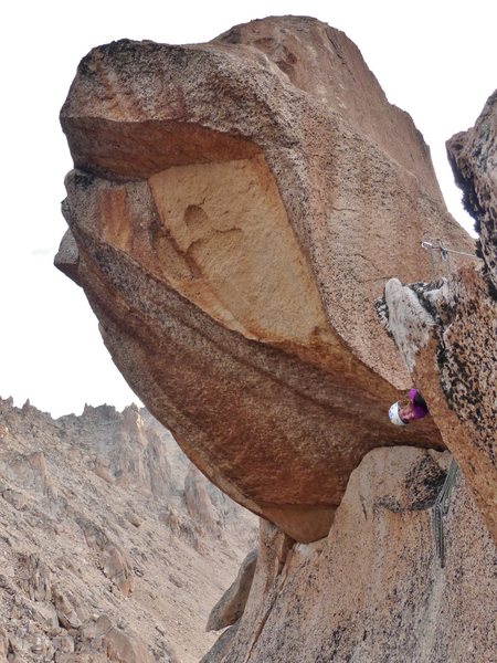 last pitch: The summit is a detached huge boulder! So sweet!