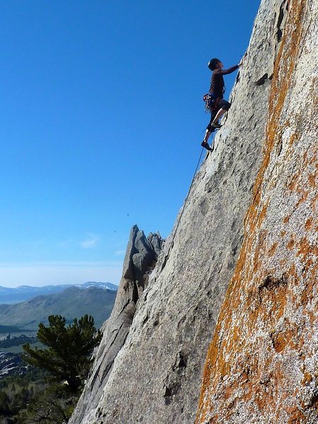 High up on the route and well above the surrounding city. May 2011. 