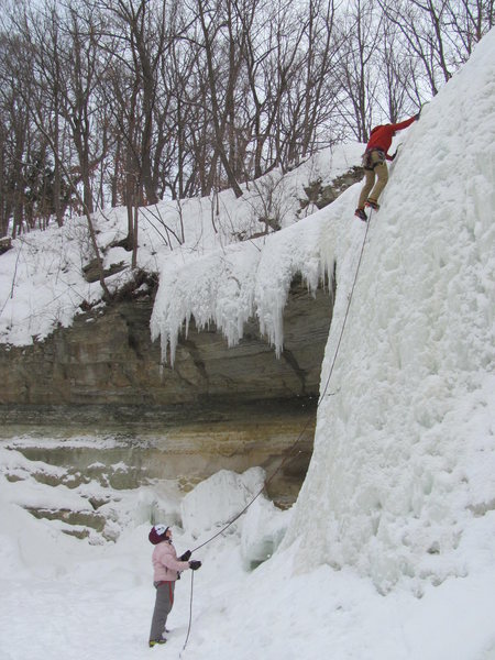 Ivy Falls 28Feb14<br>
<br>
Super fat!<br>
<br>
Peter Lenz leading, photo cred: Carter Stritch.