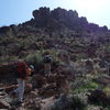 Hiking on up there. It is the "longest" approach in The Refuge, clocking in at 10-15 minutes. Oh my. 