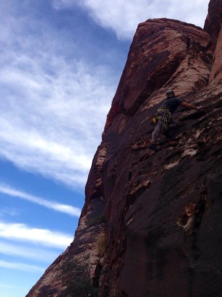 Winter Heat Wall, retrieving ropes.