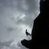 Russell rapping off Greevers' after a day of dodging rain drops and falling rocks. I think the old tower is happy it is finally getting the attention. It deserves.