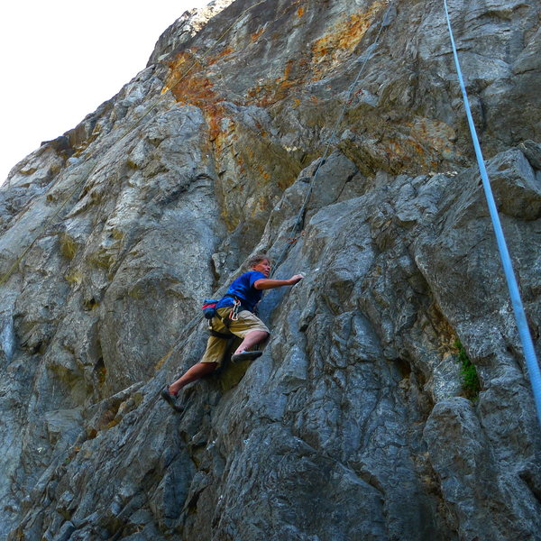 Bill Price on, Hunger Pains. 5.10b