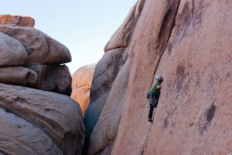 50 points to Gryffindor if your belay takes you off halfway up the double-cracks