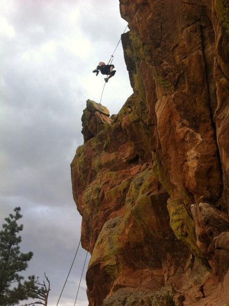 Rapping off the back with a storm coming in.