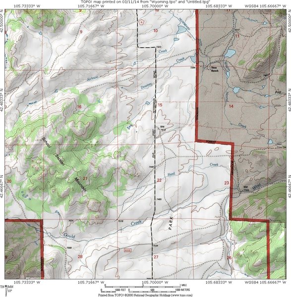 Map of Central Downey Park