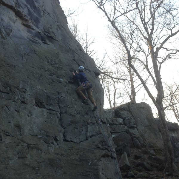 Leading on GYB at Breakneck Rocks.