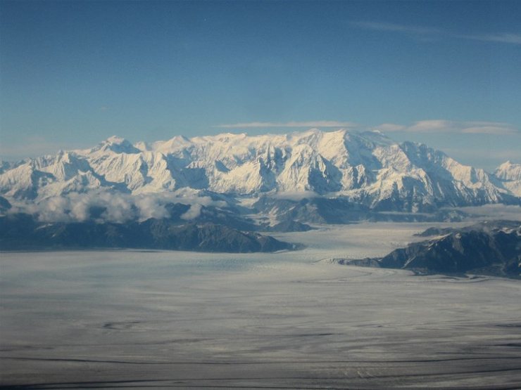 Mt. Logan with the Malaspina Glacier in the foreground