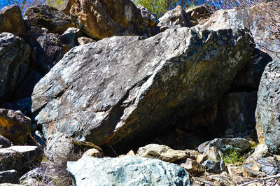 The Bar stool boulder and its hardish arete are def worth a go