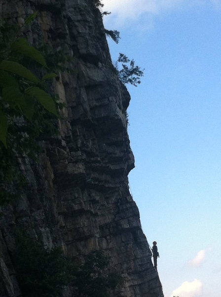 Climber at the Feast of Fools/Hans' Puss anchor.