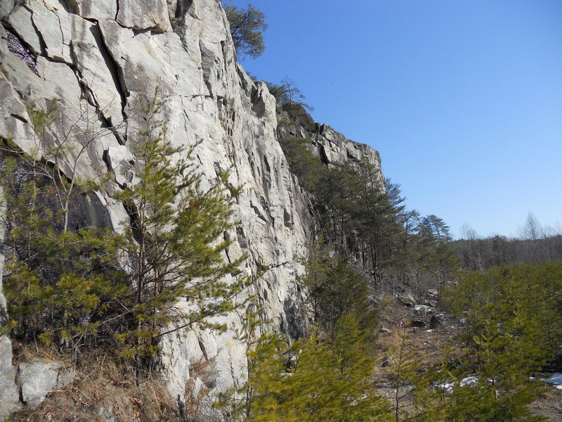 Looking at the Top Rope Buttress from below Gateway prior to park construction.