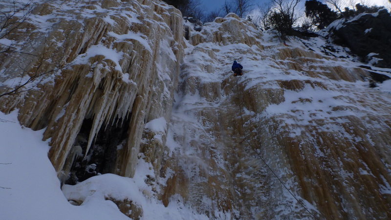 Leading up Mellow Yellow.  Fun route!