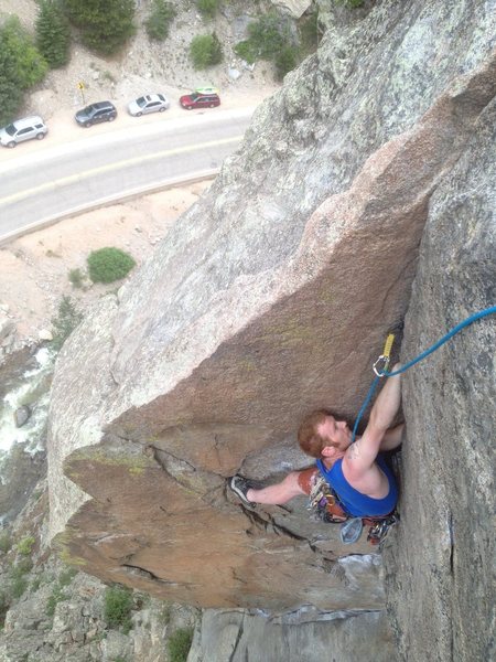 Chris Keller cleaning up the first pitch on Cosmosis. 