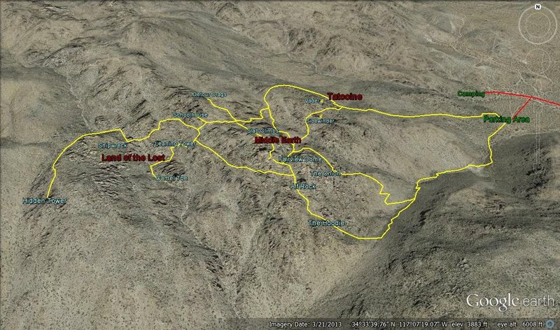 topo map of trail systems