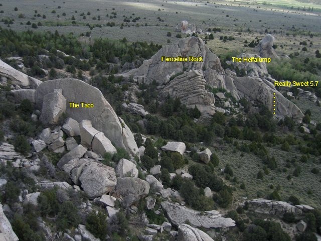 Really Sweet in relation to The Taco and The Heffalump. Pic Credit: Brian in SLC<br>
I'm guessing this was taken from Bracksiecks pillar