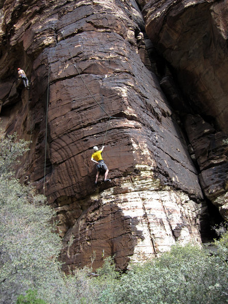 Ken on Bad Day at Black Rocks, 5.10b.