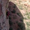 Terry approaching the top of pitch 1 on Chimera