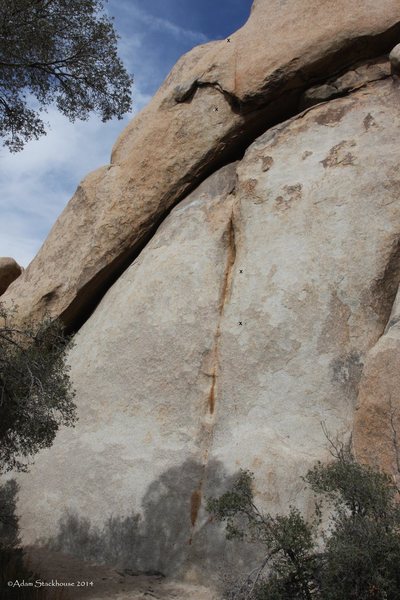 Crux start of Great White Buffalo, 5.12a