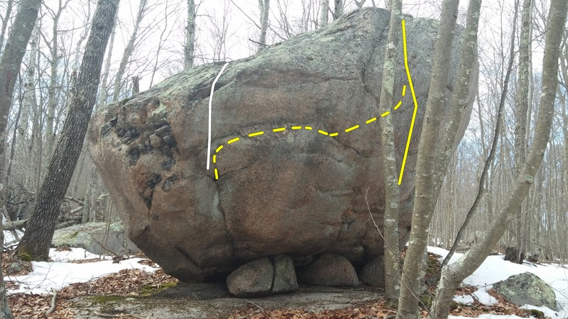 The Acorn Boulder across from Oak Hill Drive