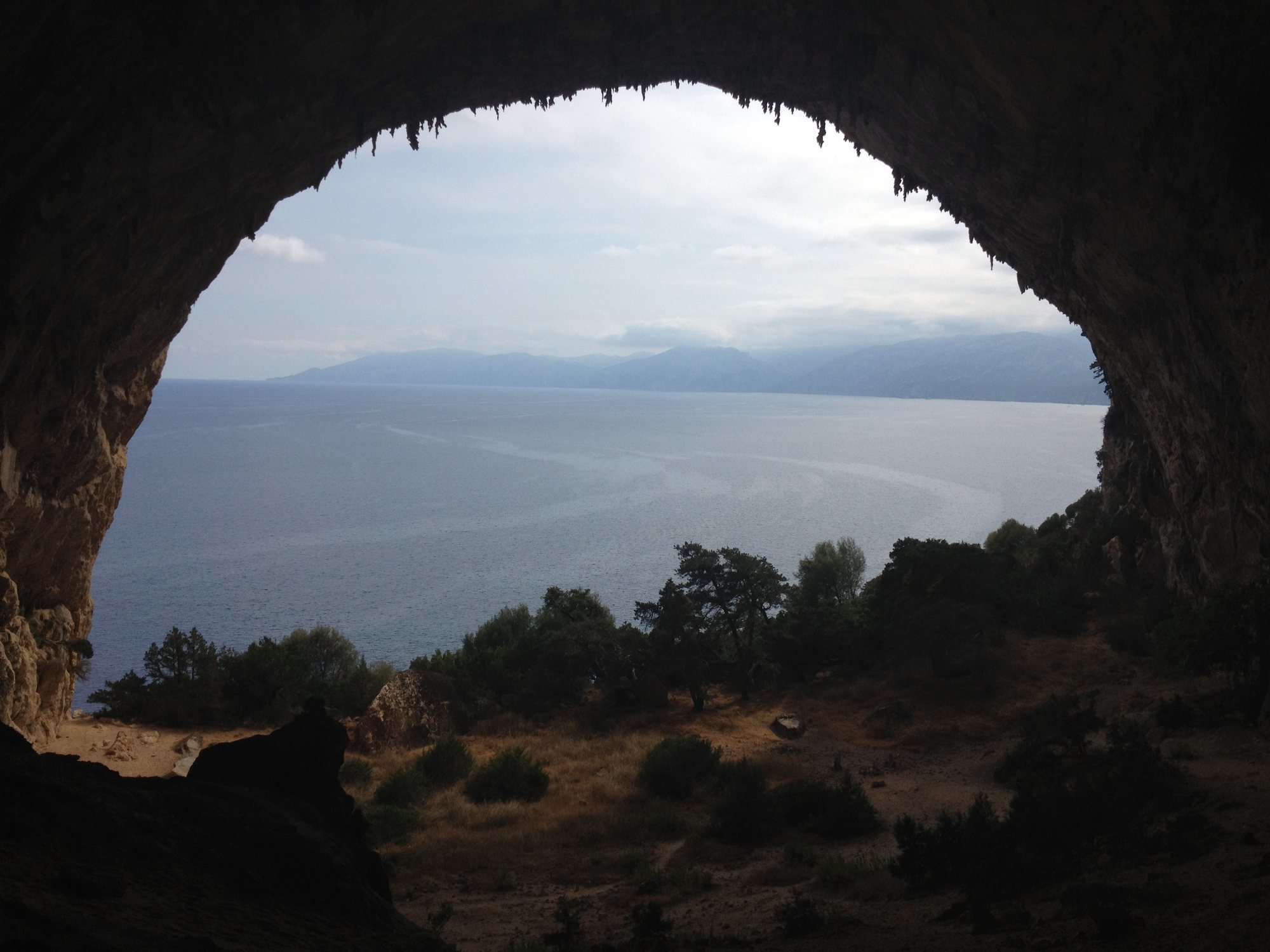 Looking out of the cave