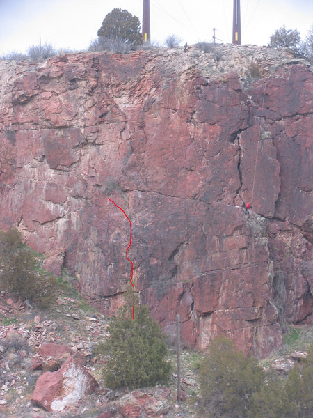 Pyramid Power follows the intermittent crack looking line using mostly handholds.