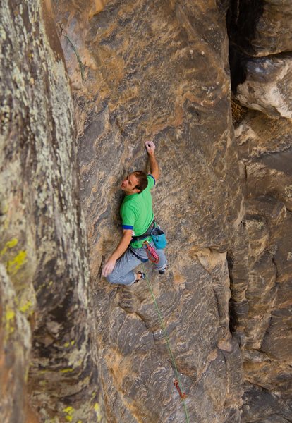 Working up the interesting slab.<br>
<br>
Photo: Adam Sanders.