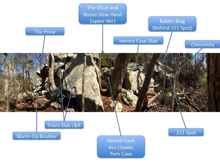 Start between Slab R and tree.