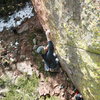 Mike moving into the upper crux.