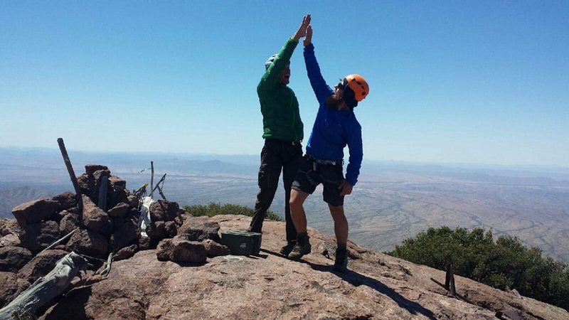 Summiting Baboquivari with Jesper Devantier (Danish-American Climbing Coalition) on 3/5/2014