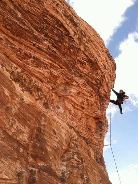 Yet another burn on Caustic on Cannibal Crag in Red Rock Canyon, NV