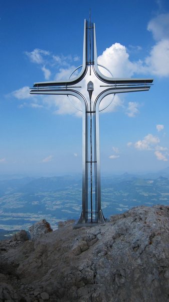 Gipfelkreuz (summit cross) on the Hoher Göll.