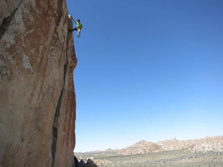 Brad soloing O'Kelley's Crack.