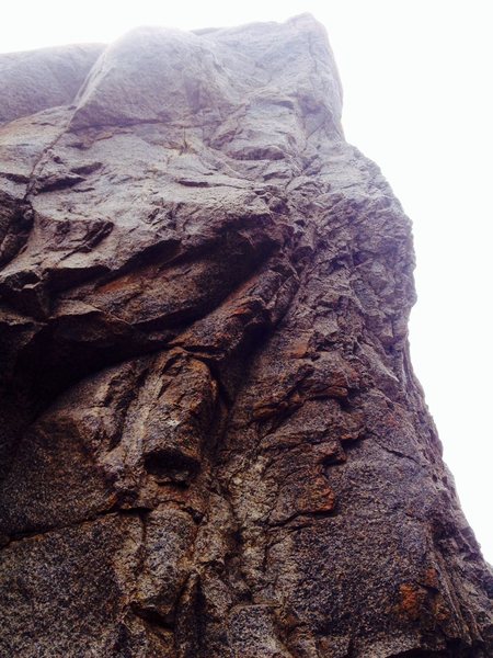 Looking up North Arête. 