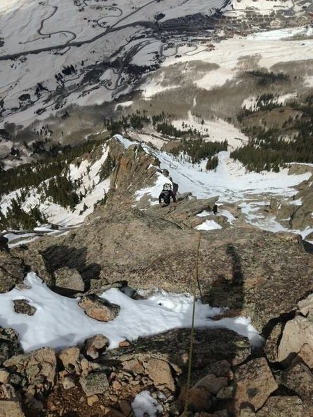 Close to the top of Sunset Ridge.