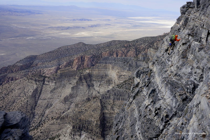 The final 200 ft of scrambling to the top of Notch Peak via La Fin du Monde