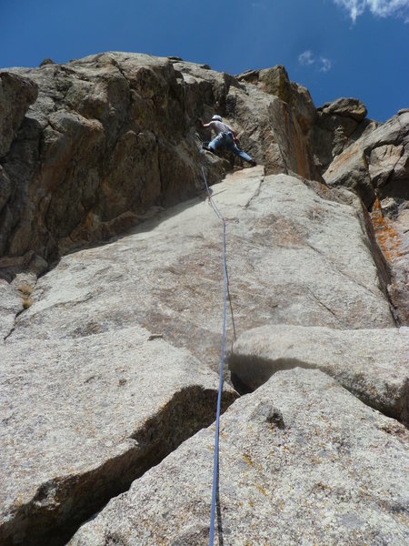 Near the crux.