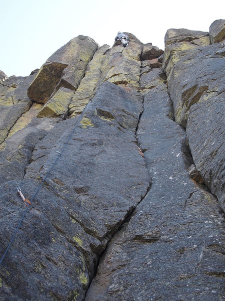 Hutch leading The Arete Acal