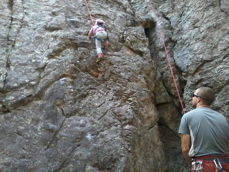 2 year old climbing the 5.7