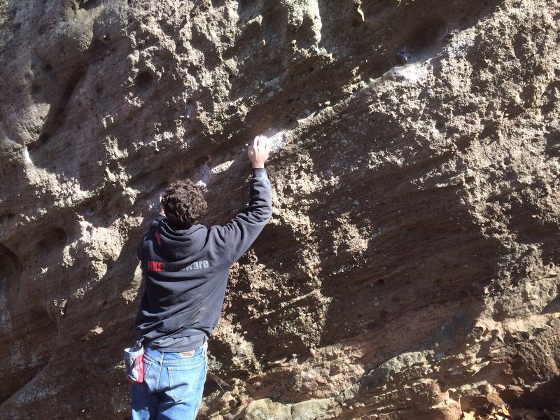 Ian touching some holds 